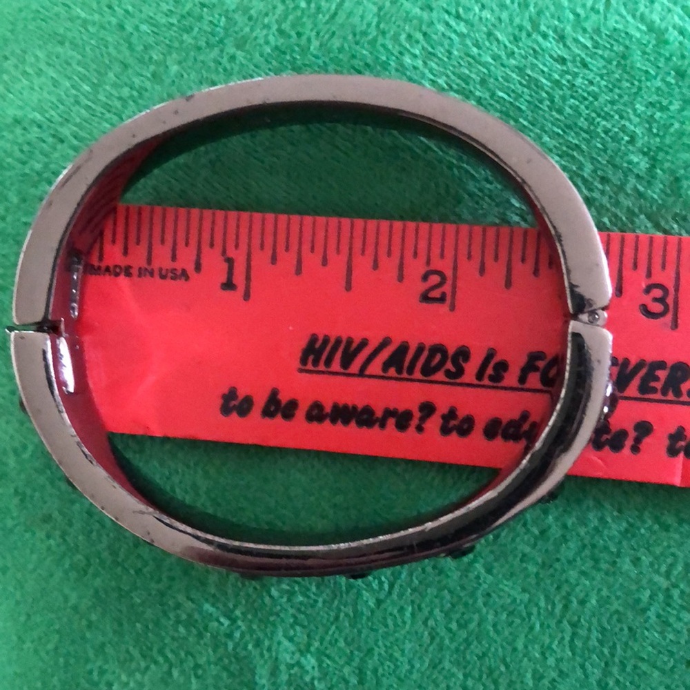 Vintage rare Givenchy crystal enamel bangle bracelets - Picture 7 of 14